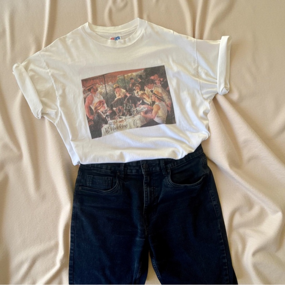 Vintage Tee 1990s - Renoir’s Famous Painting:  "Luncheon of the Boating Party"
